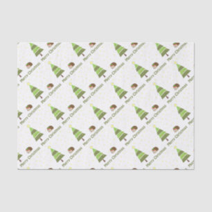 Papier Mousseline Scène de Noël de hérisson