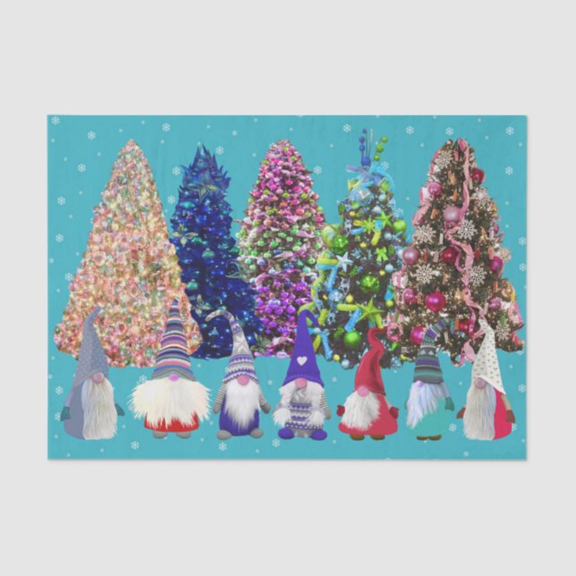 Papier Mousseline Scène de Noël de Scandi Gnomes (Recto)