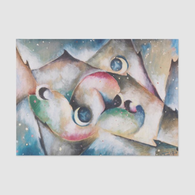 Papier Mousseline Schlafende Gestalten en Nachtlicher par Arnold Top (Recto)