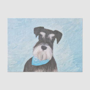 Papier Mousseline Schnauzer (Miniature) Peinture - Chien original mi