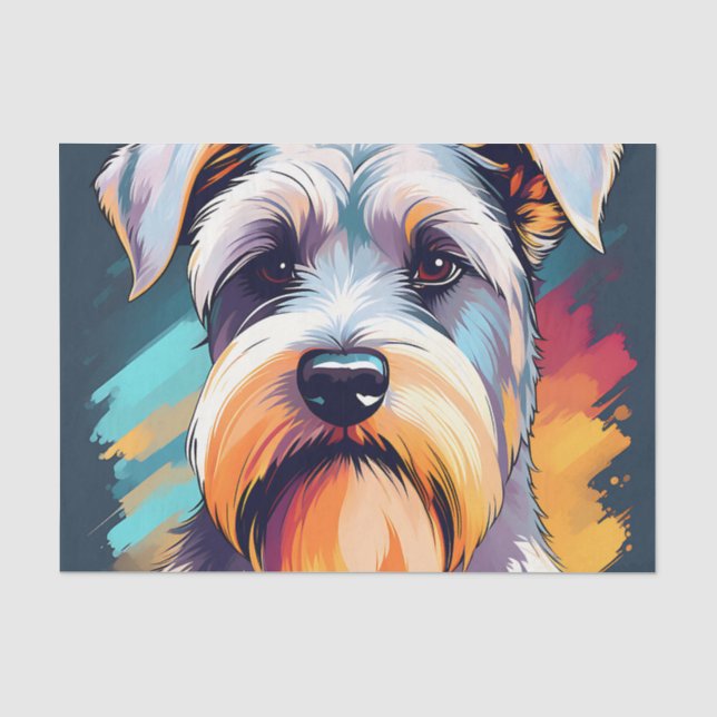 Papier Mousseline Schnauzer Portrait de chien (Recto)