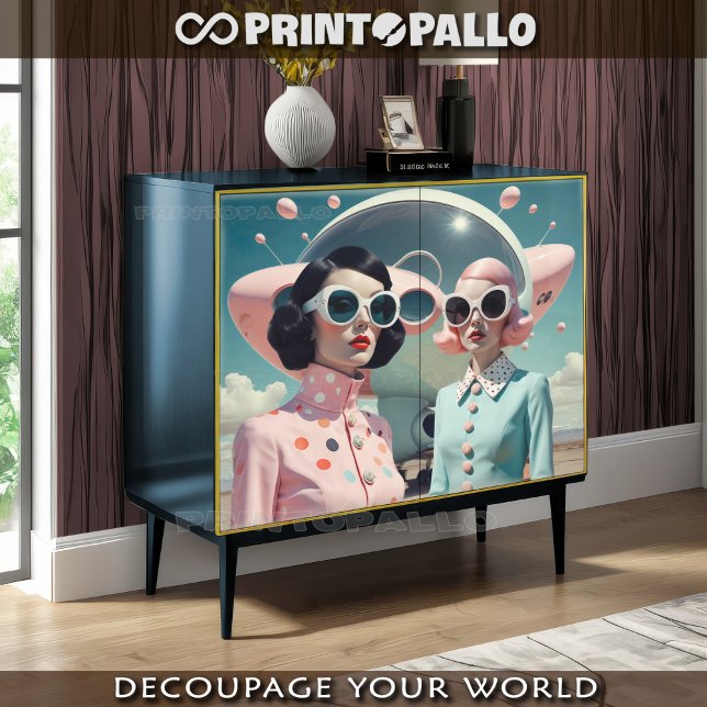 Papier Mousseline Sci-fi Femmes de mode rétrofuturiste (1) (Créateur téléchargé)