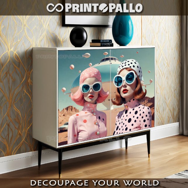 Papier Mousseline Sci-fi Rétrofuturiste mode femme couple (2) (Créateur téléchargé)