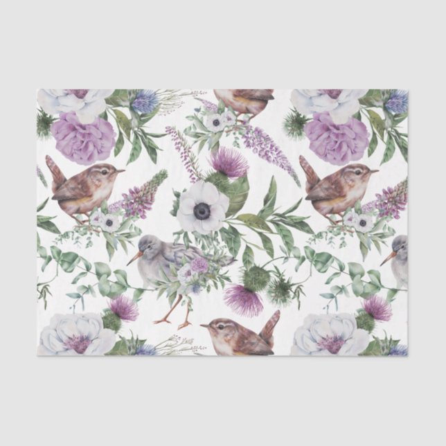 Papier Mousseline Scottish Floral and Tartan Series Design 21 (Recto)