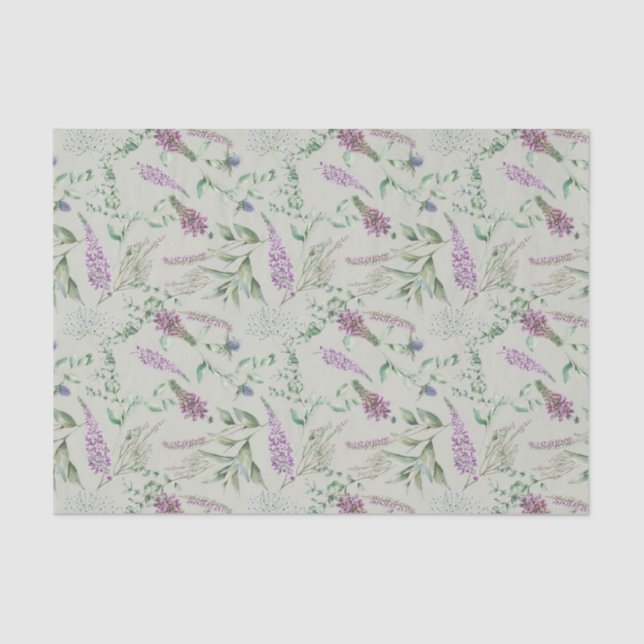 Papier Mousseline Scottish Floral et Tartan Series Design 10 (Recto)