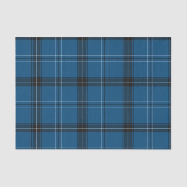 Papier Mousseline Scottish Ramsay Blue Tartan (Recto)