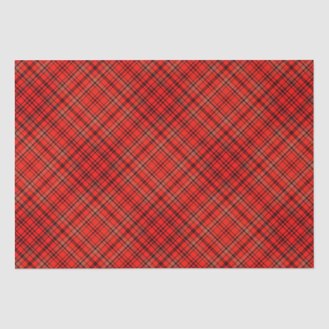 Papier Mousseline Scottish Terrier Joyeux Noël Plaid (Recto)