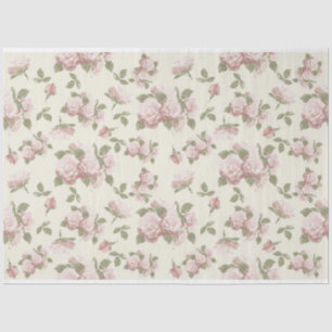 Papier Mousseline Scrappante rose Floral Series Design 6