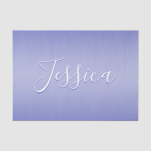 Papier Mousseline Script cursif modifiable   Violet blanc et violet