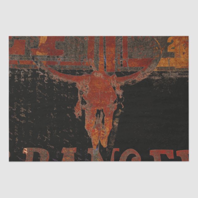 Papier Mousseline Script de rouille de l'ouest de Country (Recto)