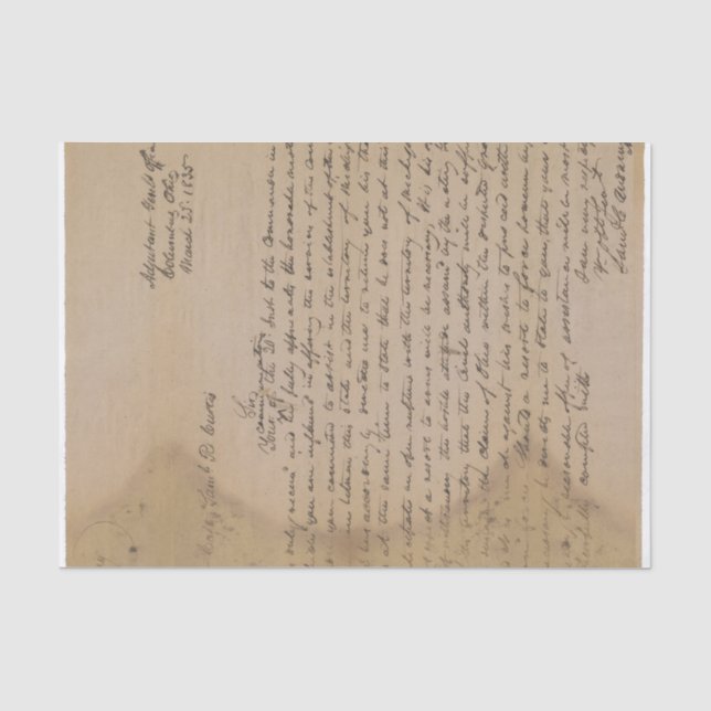 Papier Mousseline Script d'écriture manuscrite vintage (Recto)