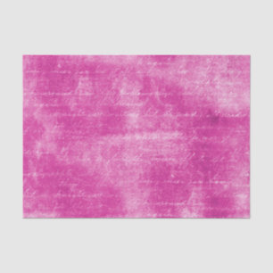 Papier Mousseline Script Hot Pink déprimé