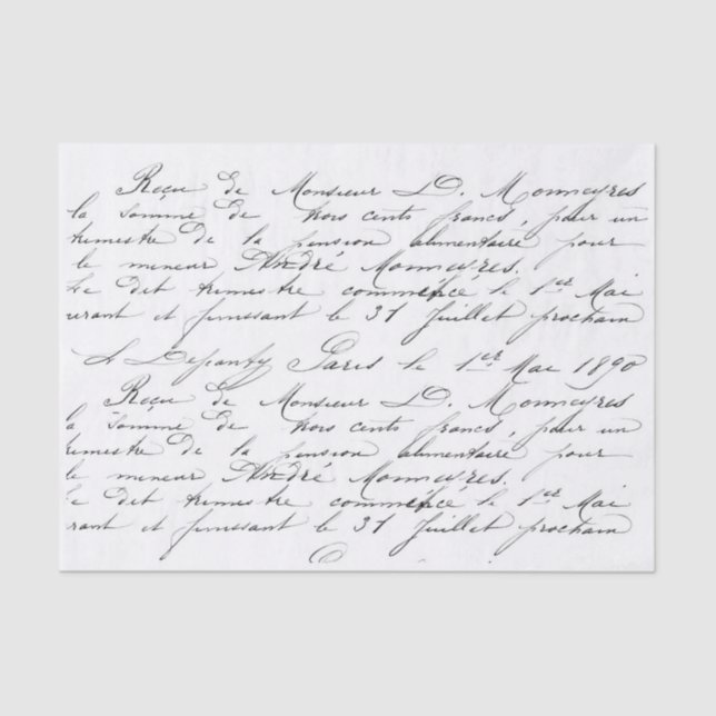 Papier Mousseline Script Love ! ! (Recto)