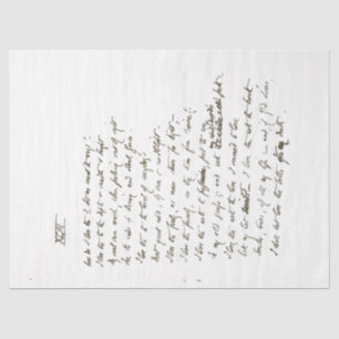 Papier Mousseline Script manuscrit vintage Love Poem Decoupage