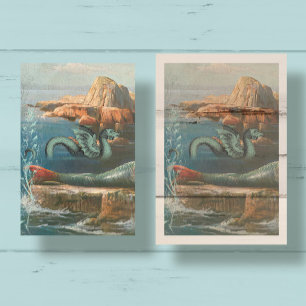 Papier Mousseline Sea Serpent Ocean Beach Vintage Mermaid Decoupage