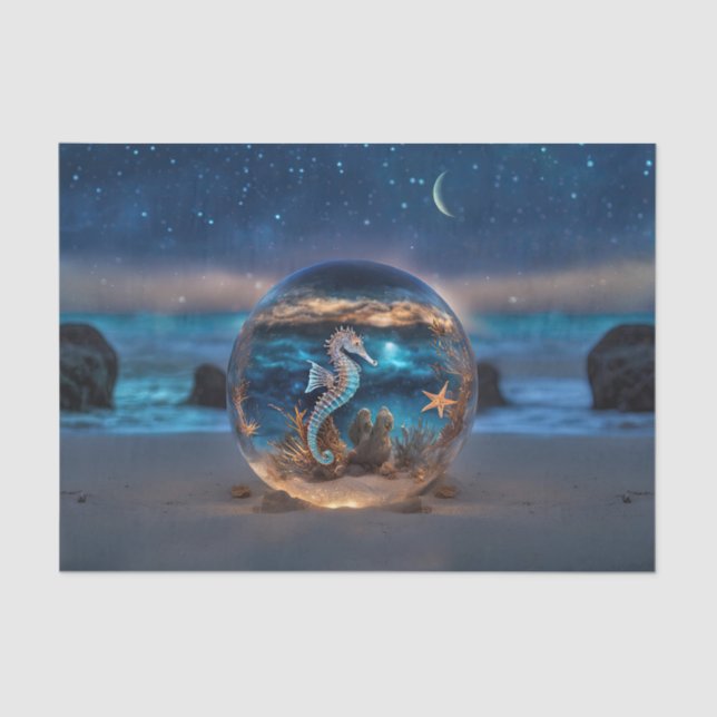 Papier Mousseline Seahorse Starfish (Recto)