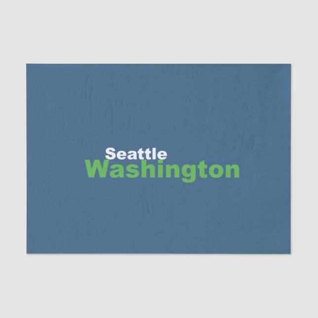 Papier Mousseline Seattle, Washington Tissue Paper (Recto)