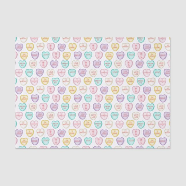 Papier Mousseline Self Love Candy Hearts - Livre blanc Tissu (Recto)