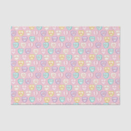 Papier Mousseline Self Love Candy Hearts - Papier Tissu Rose