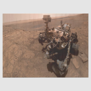 Papier Mousseline Selfie de Mars Curiosity Paysage martien rouge
