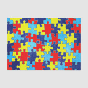 Papier Mousseline Sensibilisation sur l'autisme-Puzzle par Shirley T