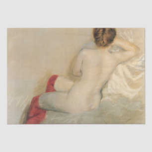 Papier Mousseline Sensuel Beauté féminine avec Bas rouges