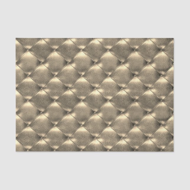 Papier Mousseline Sepia Gold Luxe Métallurique Tufted Cuir (Recto)