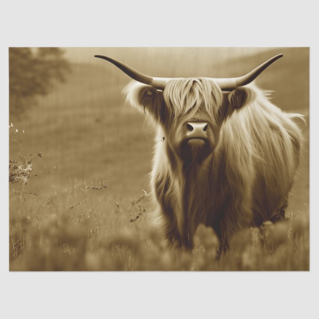 Papier Mousseline Sepia Scottish Highland (Recto)