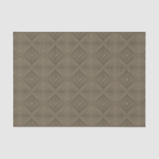 Papier Mousseline Sepia Tone Hypnotique Diamant Moderne Pop Art (Recto)