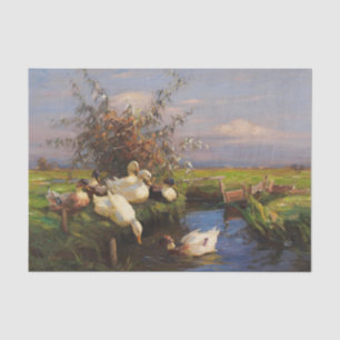 Papier Mousseline Sept canards dans le fossé par Alexander Koester