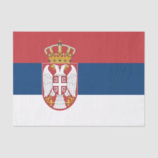 Papier Mousseline Serbia Flag (Recto)