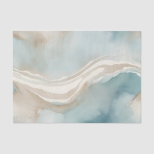 Papier Mousseline Serene Watercolor Laver avec Sky Blue