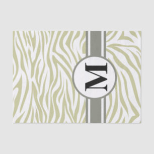 Papier Mousseline Serengeti Safari Zebra avec monogramme