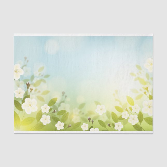 Papier Mousseline Série 2 de conception florale de printemps (Recto)