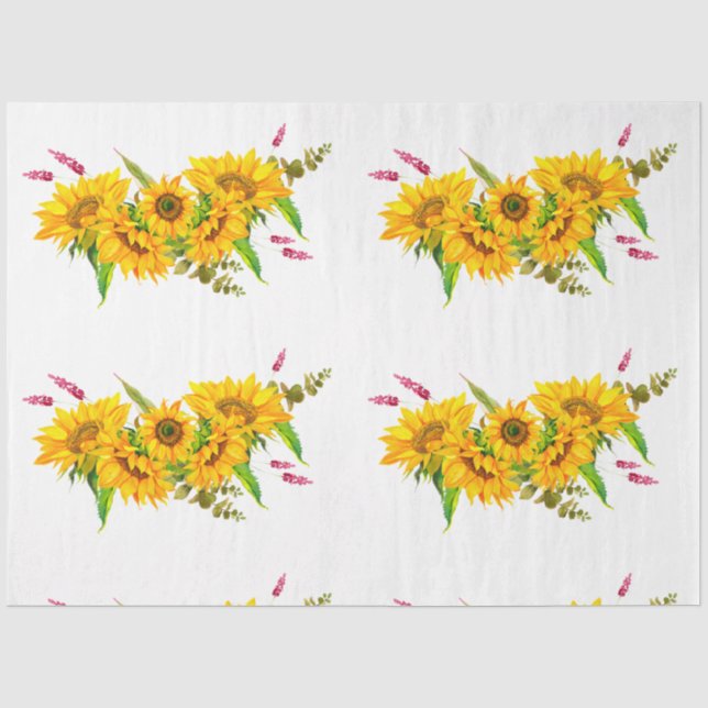 Papier Mousseline Série Boho Crâne et Fleurs Design 5 (Recto)