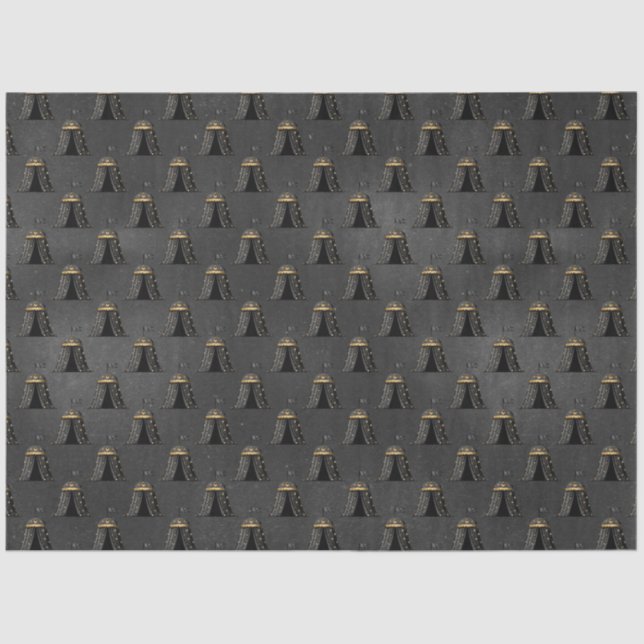 Papier Mousseline Série Cirque Noir et Or Design 1 (Recto)