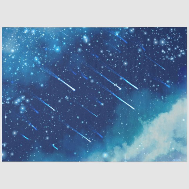 Papier Mousseline Série Conception Galaxie Bleue 6 (Recto)