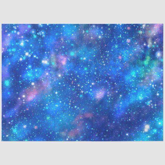 Papier Mousseline Série Conception Galaxie Bleue 9 (Recto)