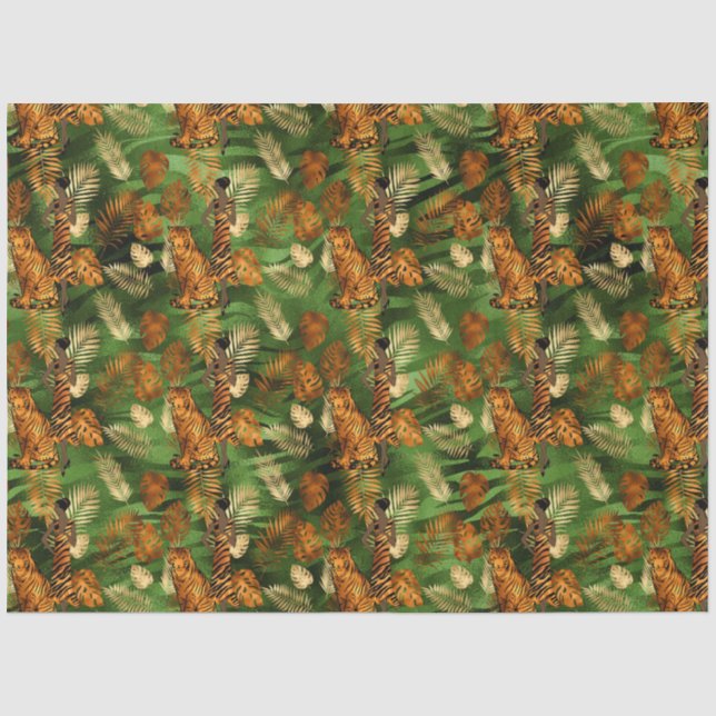 Papier Mousseline Série Copper Tiger Conception 5 (Recto)
