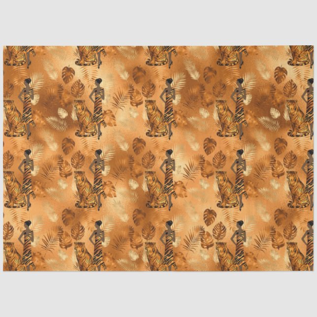 Papier Mousseline Série Copper Tiger Design 11 (Recto)