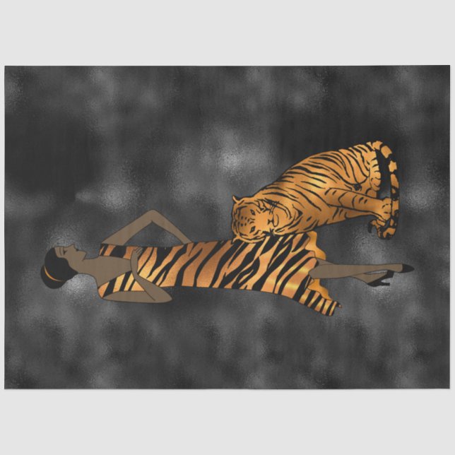 Papier Mousseline Série Copper Tiger Design 16 (Recto)