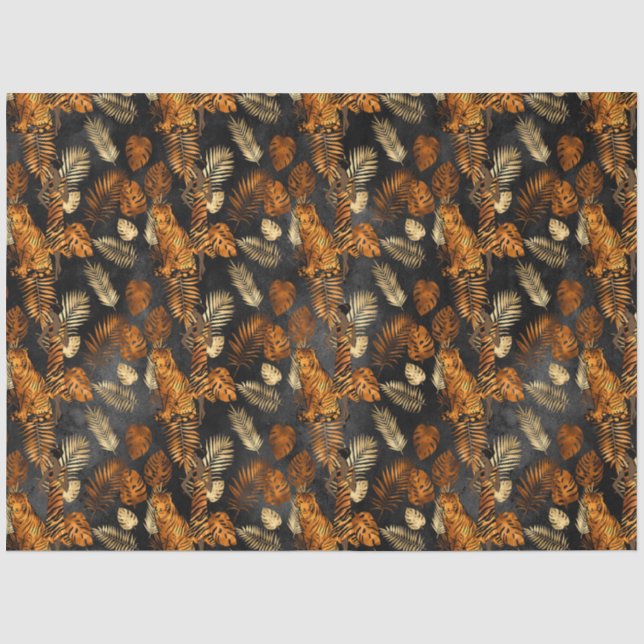 Papier Mousseline Série Copper Tiger Design 4 (Recto)