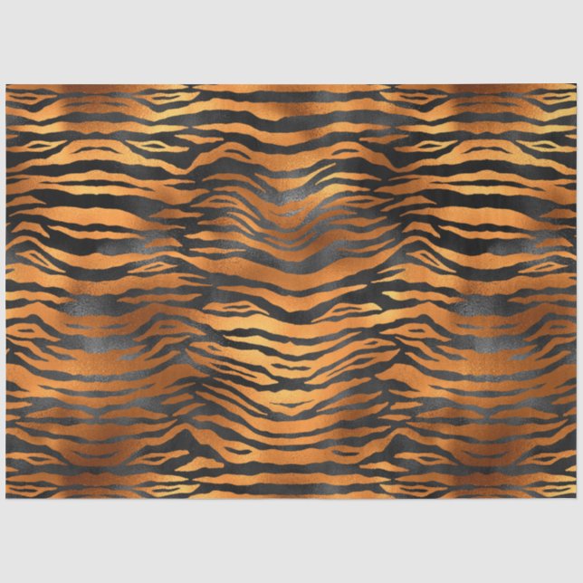 Papier Mousseline Série Copper Tiger Design 8 (Recto)