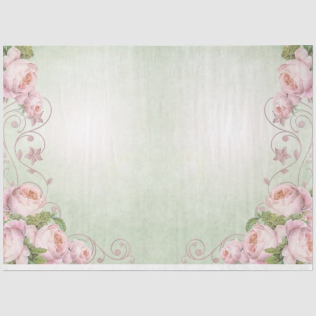 Papier Mousseline Série de collages Shabby Chic Design 6 (Recto)