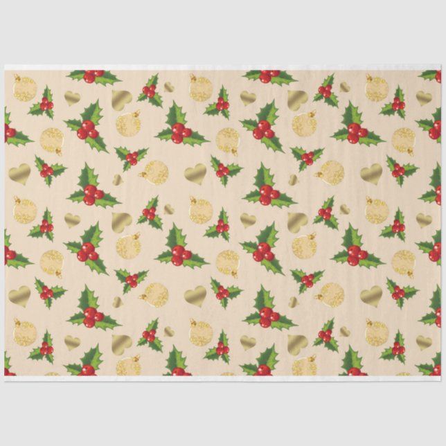 Papier Mousseline Série de conception de baies de Noël 9 (Recto)