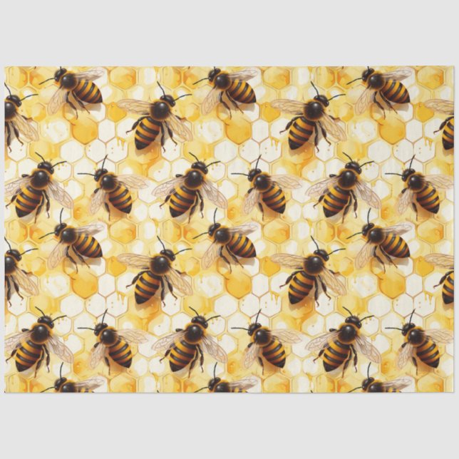 Papier Mousseline Série de conception de l'abeille en nid d'abeille  (Recto)