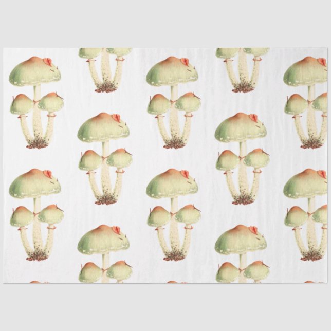 Papier Mousseline Série de conception d'éphémères de champignons #27 (Recto)