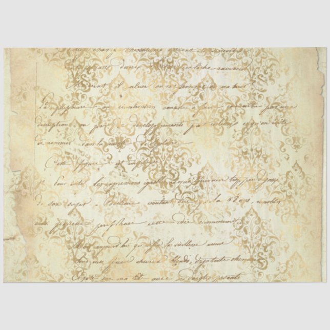 Papier Mousseline Série de conception d'éphémères de Damas #4 (Recto)