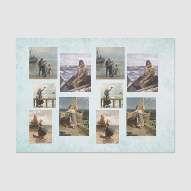 Papier Mousseline Série de conception portuaire nautique 12 (Recto)