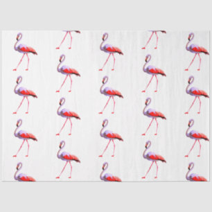 Papier Mousseline Série de design Flamingo à l'aquarelle 4